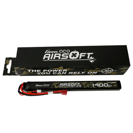 Gens ace 25C 1400mAh 3S1P 11.1V Airsoft Gun Lipo Battery with T Plug