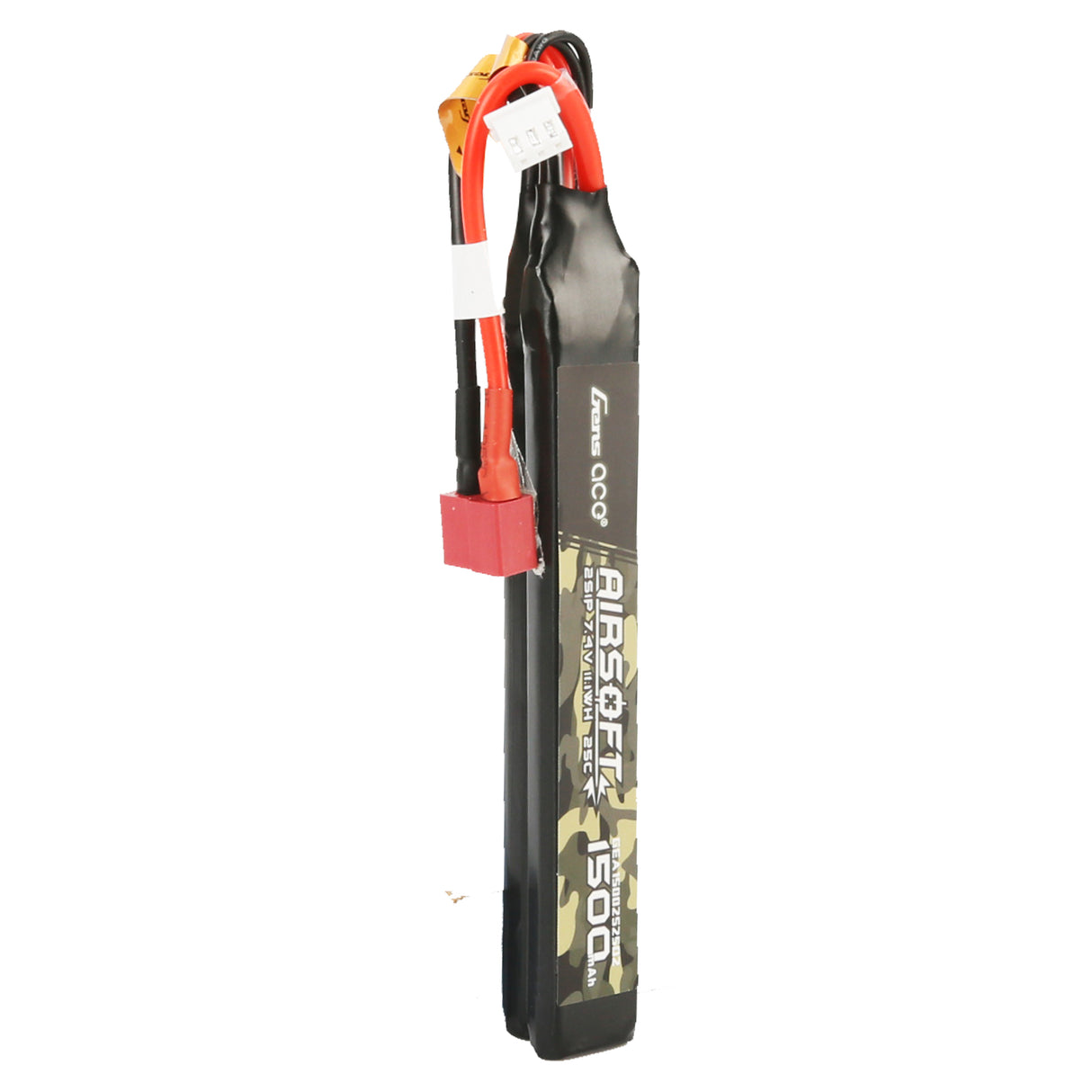 Gens ace 25C 1500 mAh 2S1P 7,4 V Nunchuck 2X Airsoft Gun Lipo Akku mit T-Stecker