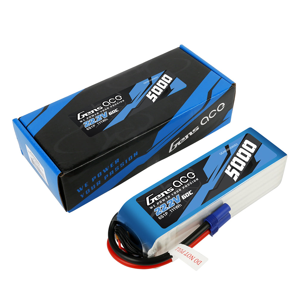 Gens ace 5000 mAh 22,2 V 60C 6S1P Lipo-Akku