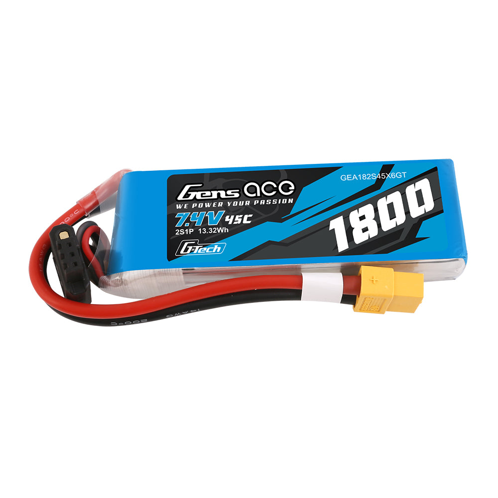 Gens ace G-Tech 1800 mAh 7,4 V 45 C 2S1P Lipo-Akkupack mit XT60-Stecker