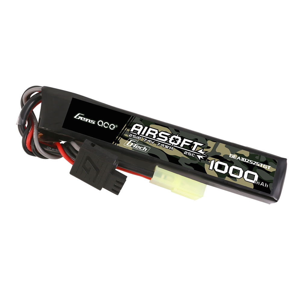 Gens ace G-Tech 25C 1000 mAh 2S1P 7,4 V Airsoft Gun Lipo Akku mit Mini-Tamiya-Stecker