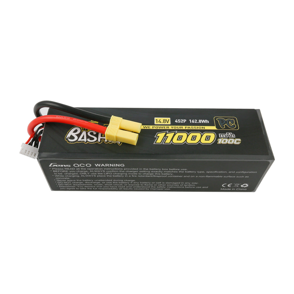 Gens ace 11000mAh 14,8V 100C 4S2P Lipo Akkupack mit EC5-Bashing Serie