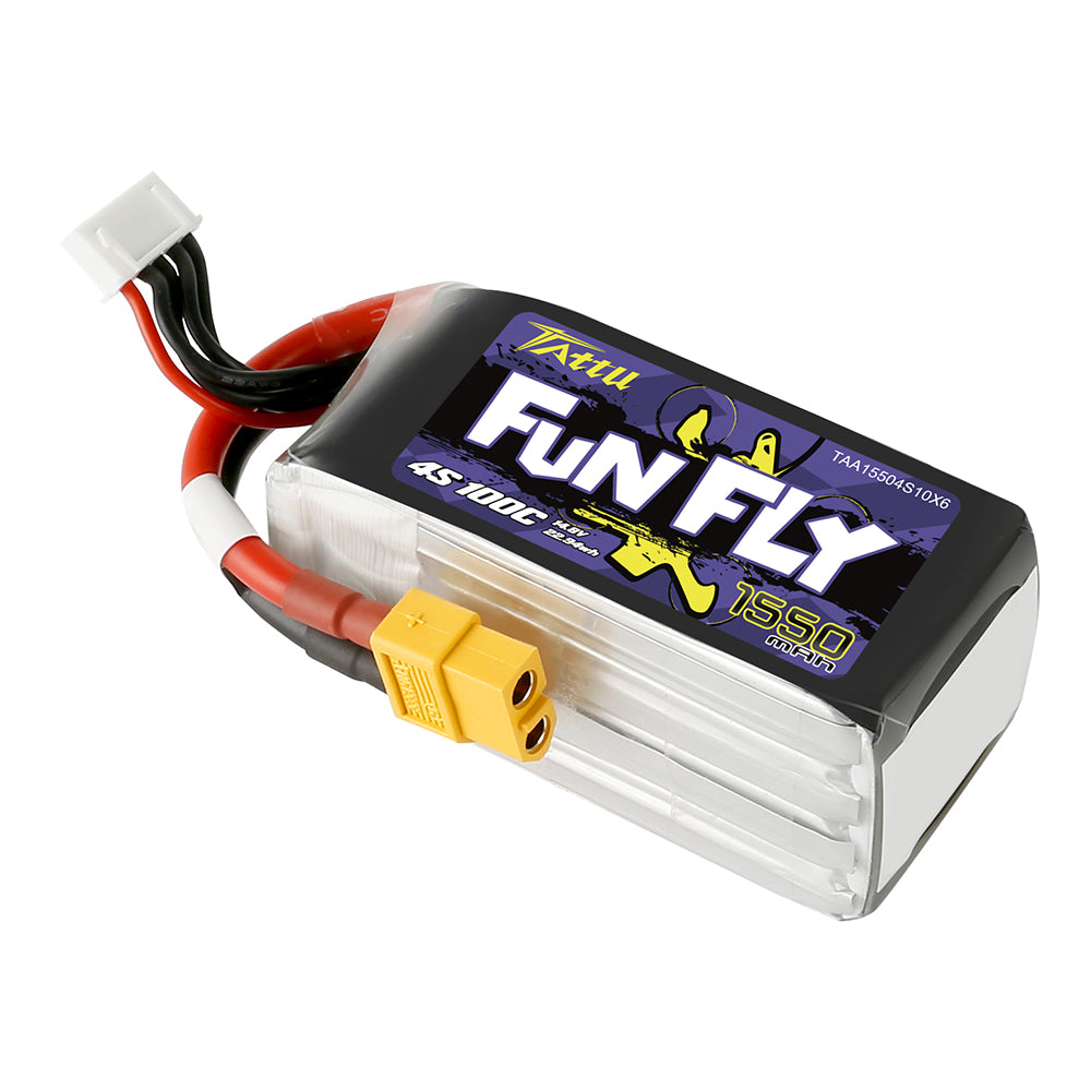 Tattu Funfly Serie 1550 mAh 14,8 V 100C 4S1P Lipo-Akkupack mit XT-60-Stecker