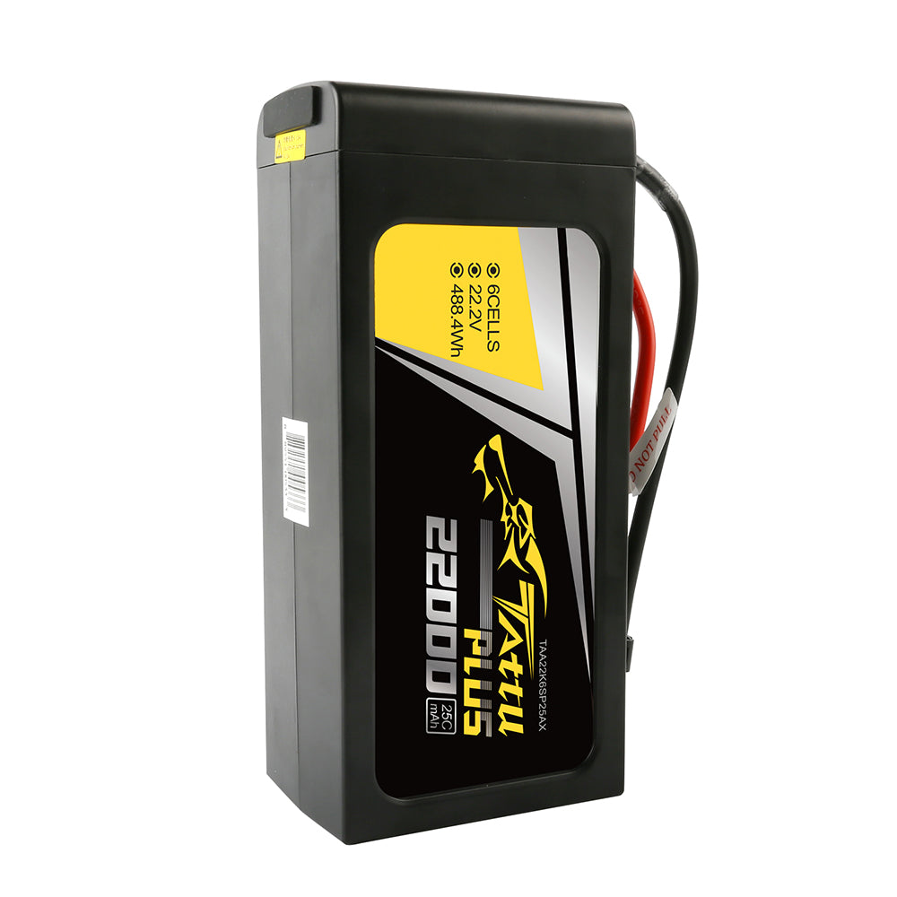 Tattu Plus 22000mAh 22.2V 25C 6S1P Lipo Battery Pack with