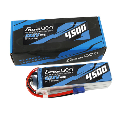 Gens ace 4500 mAh 22,2 V 45 C 6S1P Lipo-Akkupack für Goblin 500