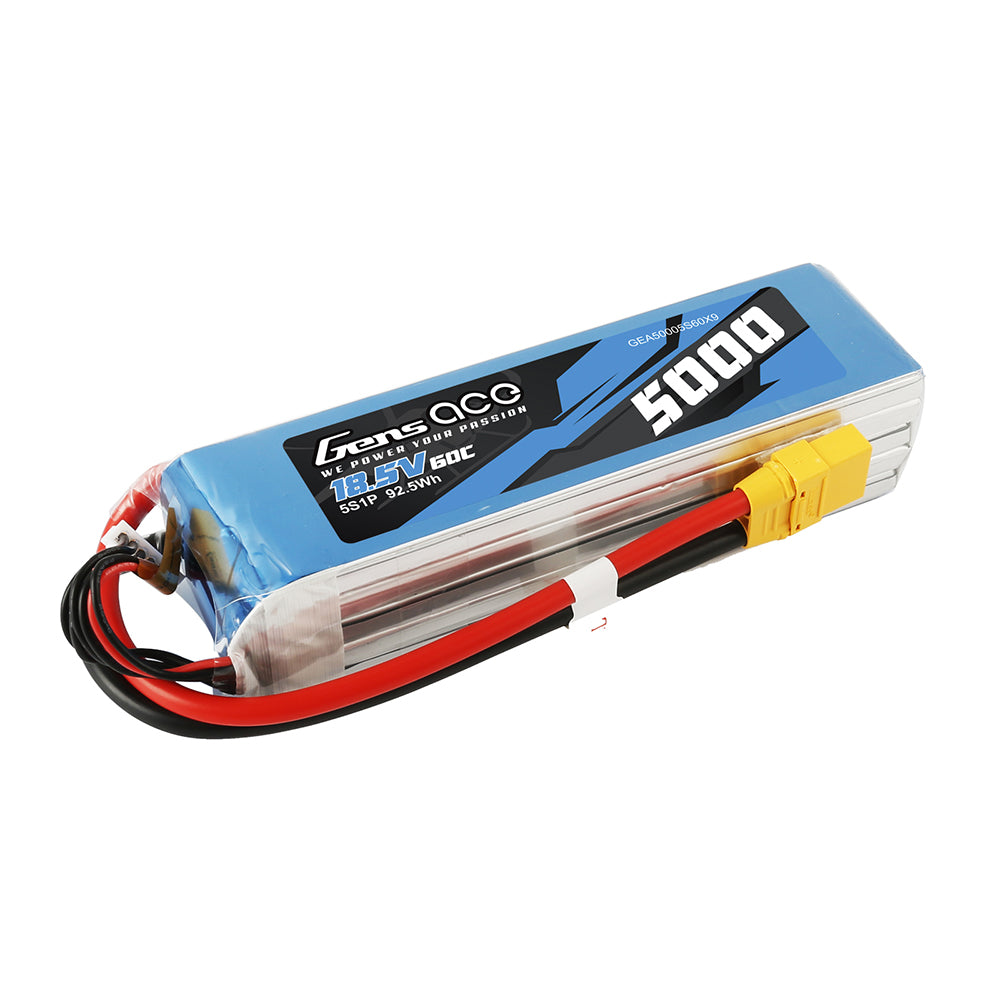 Gens ace 5000 mAh 18,5 V 60C 5S1P Lipo-Akkupack mit XT90