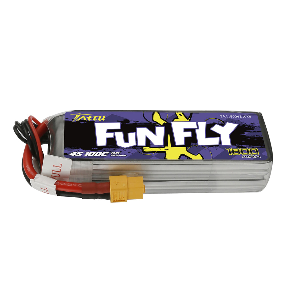 Tattu Funfly Series 1800mAh 14.8V 100C 4S1P Lipo Battery Pack with XT-60 Plug