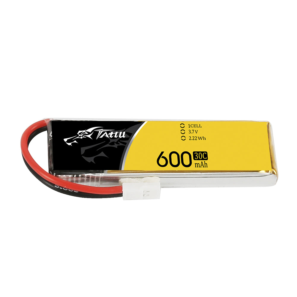 Tattu 600 mAh 3,7 V 30C 1S1P Lipo-Akkupack mit Molex-Stecker (1 Stück/Packung)