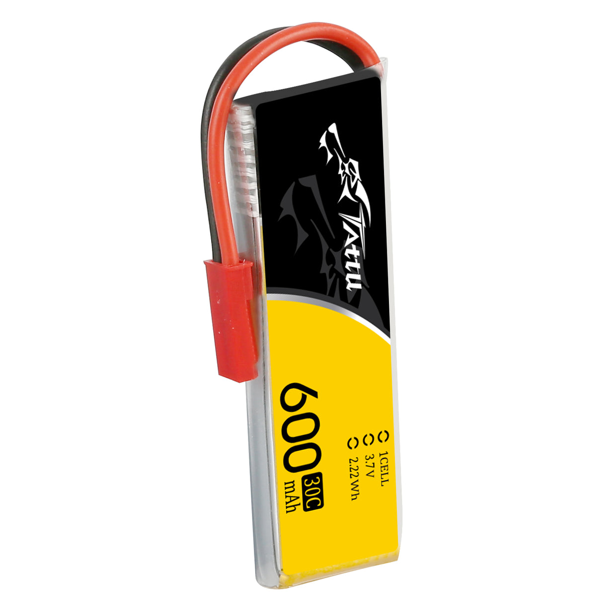 Tattu 600mAh 3.7V 30C 1S1P Lipo Battery Pack with JST Plug(1 pcs/pack)