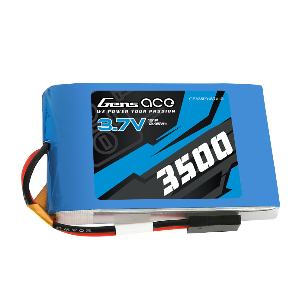 Gens ace 3500mAh 3.7V TX 1S1P Lipo Battery Pack with JR Plug Gens ace 3500mAh 3.7V TX 1S1P Lipo Battery Pack with JR Plug