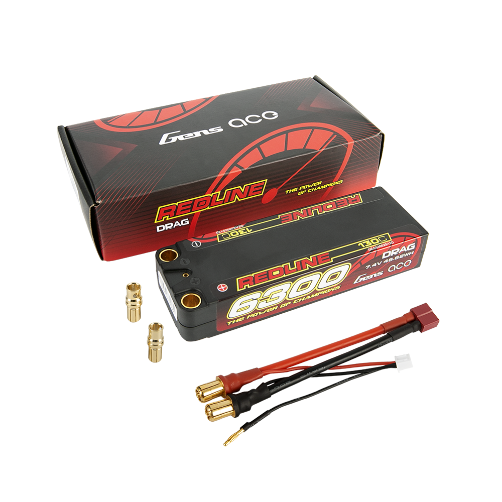 Gens ace Redline Series 6300mAh 7.4V 130C 2S2P HardCase 70# LiPo Battery Gens ace Redline Series 6300mAh 7.4V 130C 2S2P HardCase 70# LiPo Battery