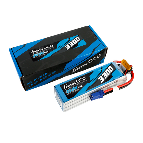 Gens ace 3300 mAh 22,2 V 45C 6S1P Lipo-Akkupack mit EC5-Stecker