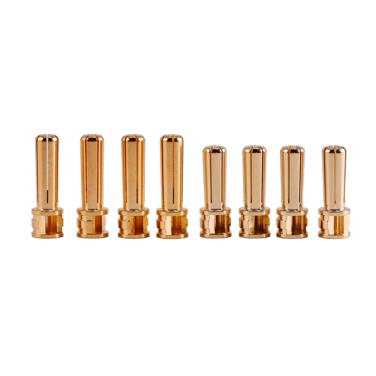 Gens ace 5.0mm bullet plug 8pcs (4x 19.5mm + 4x 22mm)