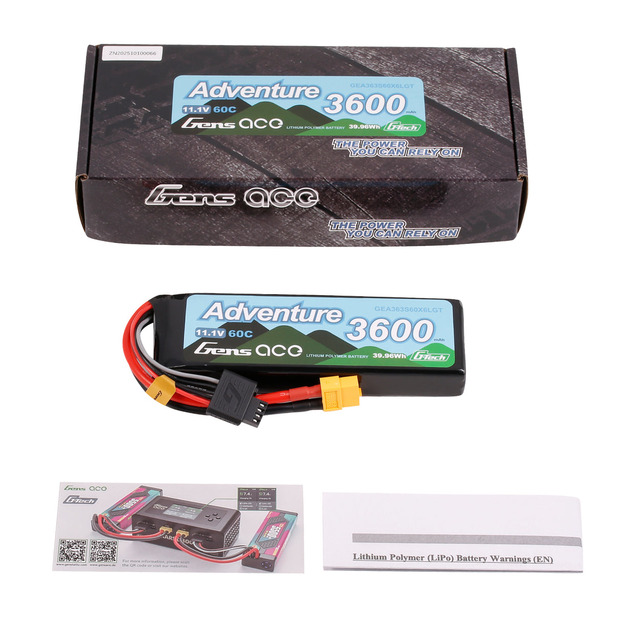 Gens ace 3600mAh 3S 60C HV Lipo Battery with XT60 | Adventure | G-Tech