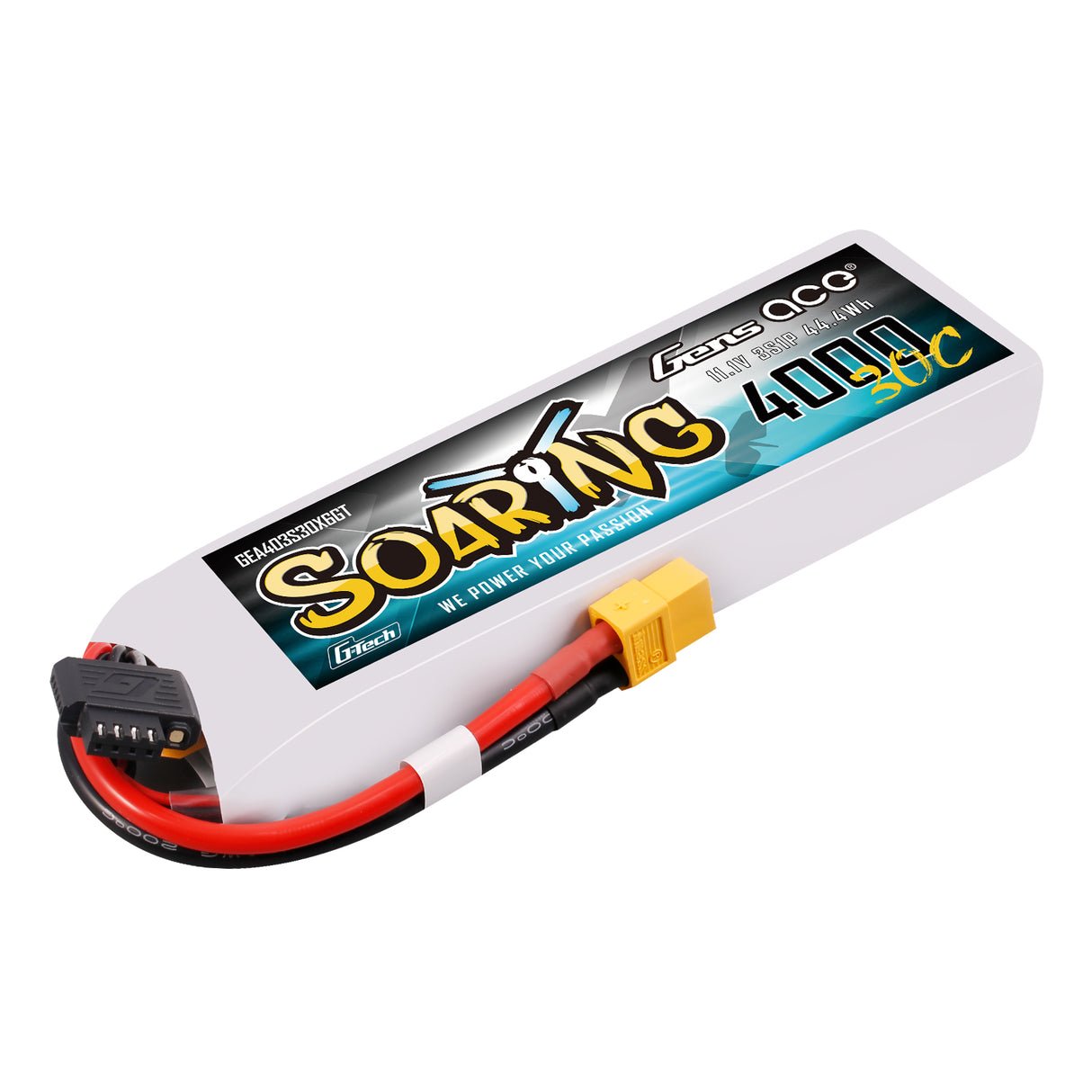 Gens ace 4000mAh 3S 30C Lipo Battery with XT60 | Soaring | G-Tech