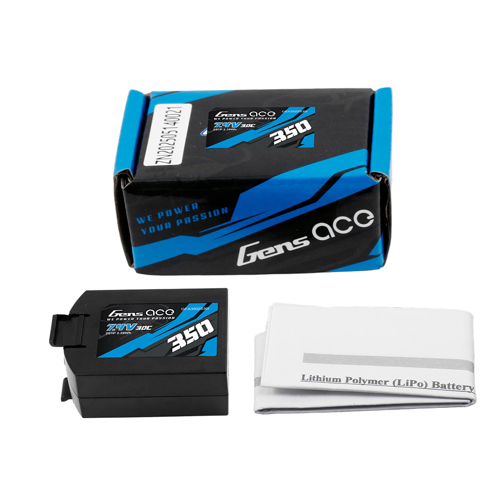 Gens ace 350mAh 7.4V 30C 2S1P Lipo Battery