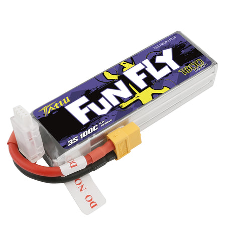 Tattu Funfly Series 1800mAh 11.1V 100C 3S1P Lipo Battery Pack with XT60 Plug
