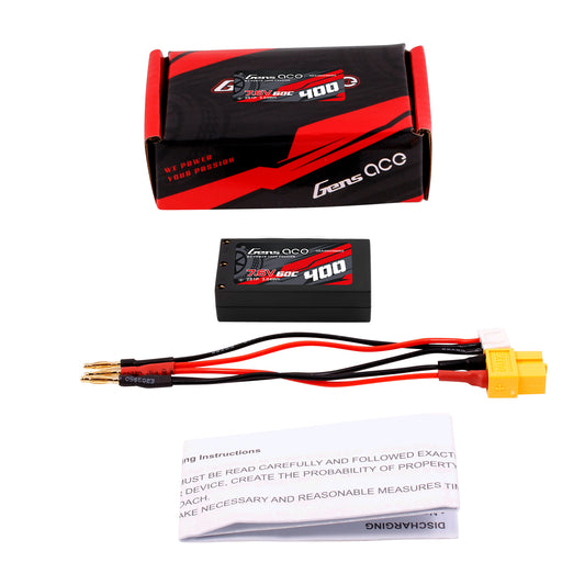 Batterie LiPo Gens ace 400mAh 2S1P HV 60C