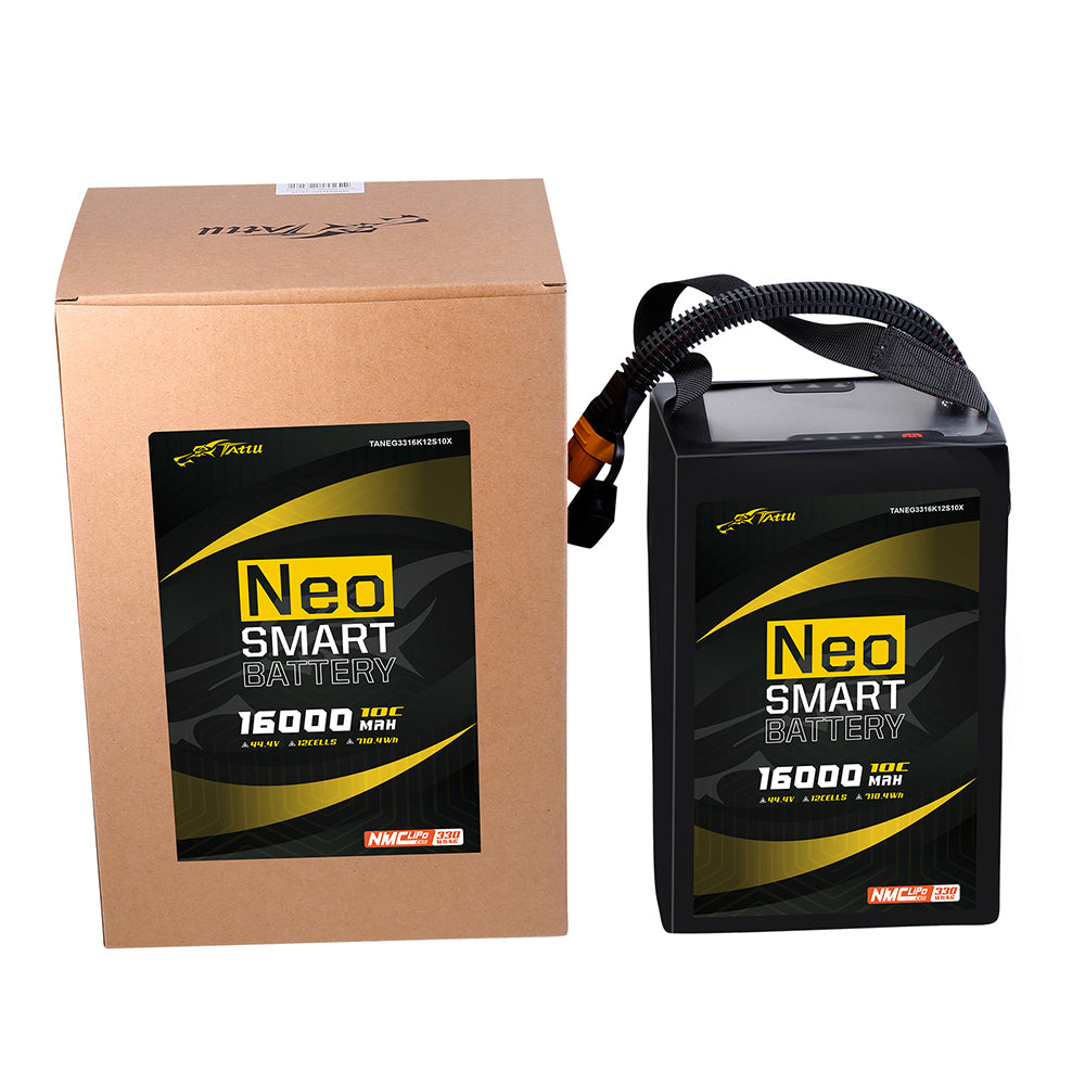 Tattu NEO Compact 16000mAh 44.4V 10C 12S1P Smart Akku mit AS150U-F Stecker