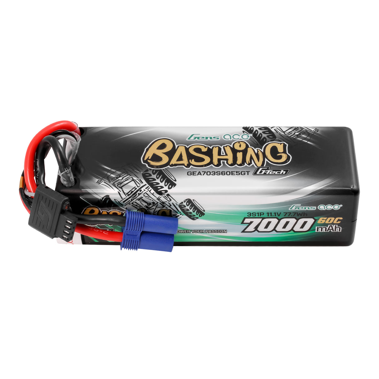 Gens Ace Bashing 7000mAh 3S 60C 11.1V G-Tech Lipo Battery with EC5 Plug