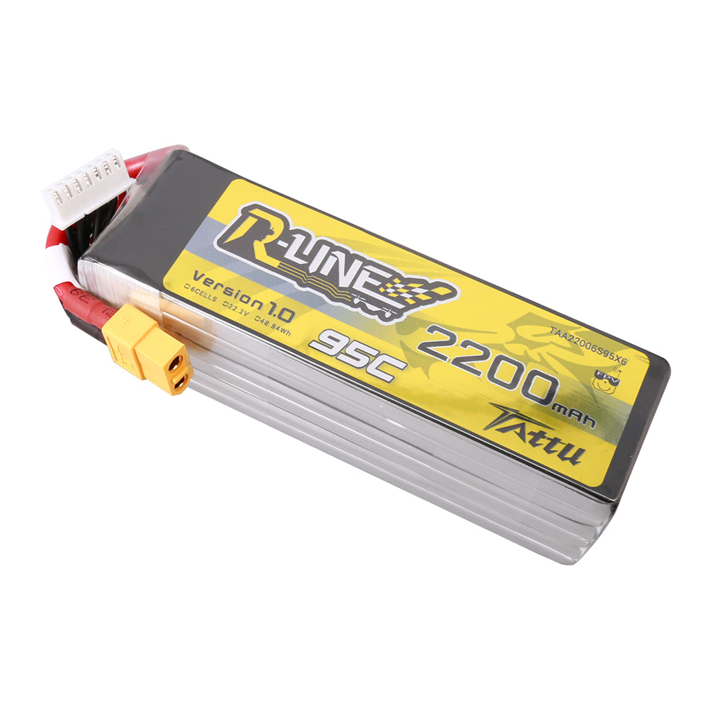 Tattu R-Line 22,2 V 2200 mAh 6S 95C Lipo-Akku mit XT60-Stecker