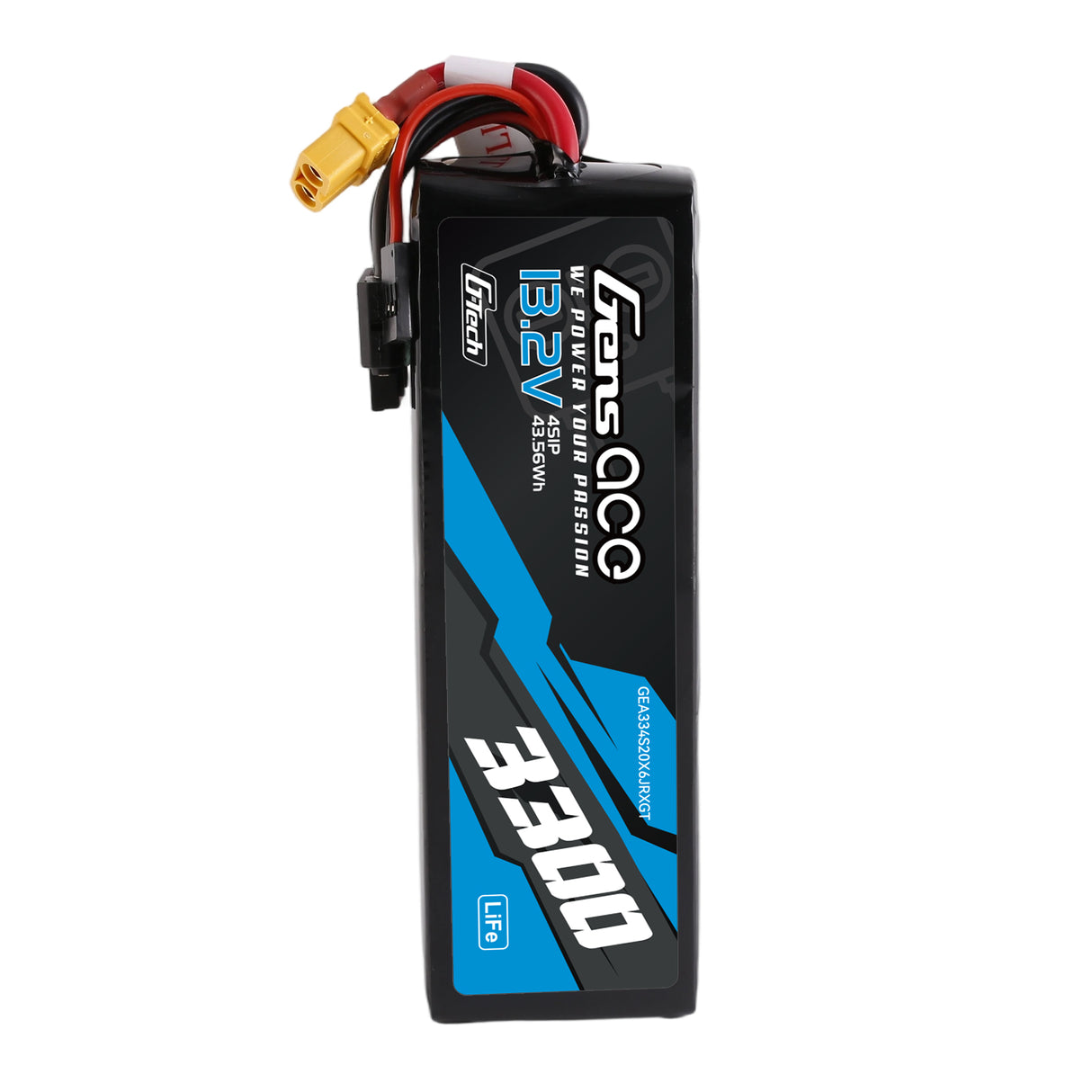 Gens ace Mini G-Tech 3300mAh 13.2V 4S 20C Li-Fe Battery with XT30 for Receiver