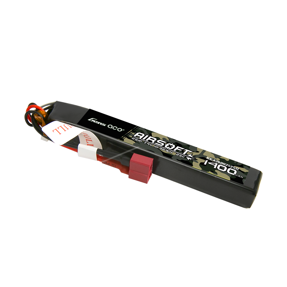 Gens ace 25C 1400mAh 2S1P 7.4V Airsoft Gun Lipo Battery with T Plug Gens ace 25C 1400mAh 2S1P 7.4V Airsoft Gun Lipo Battery with T Plug