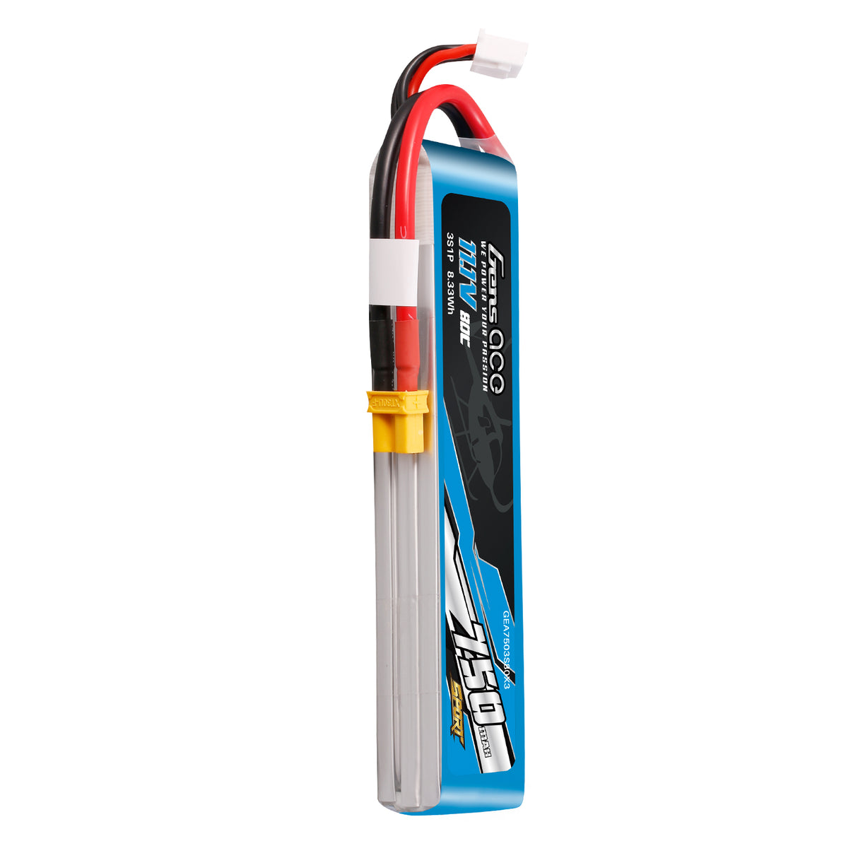 Gens ace 750mAh 11.1V 80C 3S1P Lipo Battery Pack with XT30 Plug