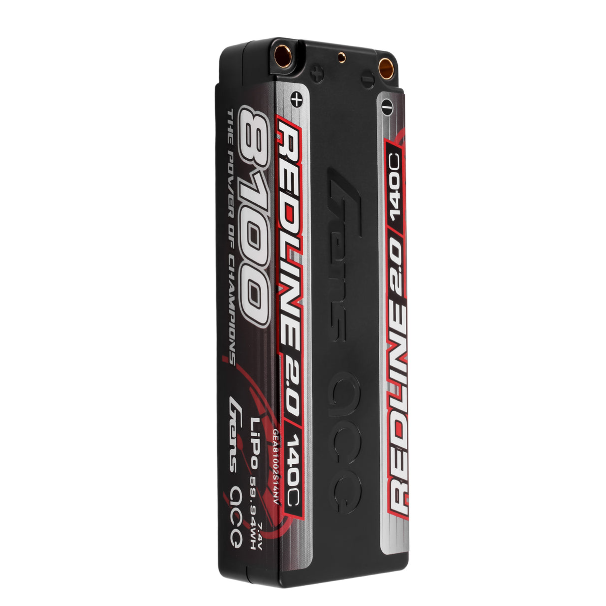 Gens ace Redline 2.0 8100mAh 7.4V 140C 2S HardCase 58# Lipo Battery