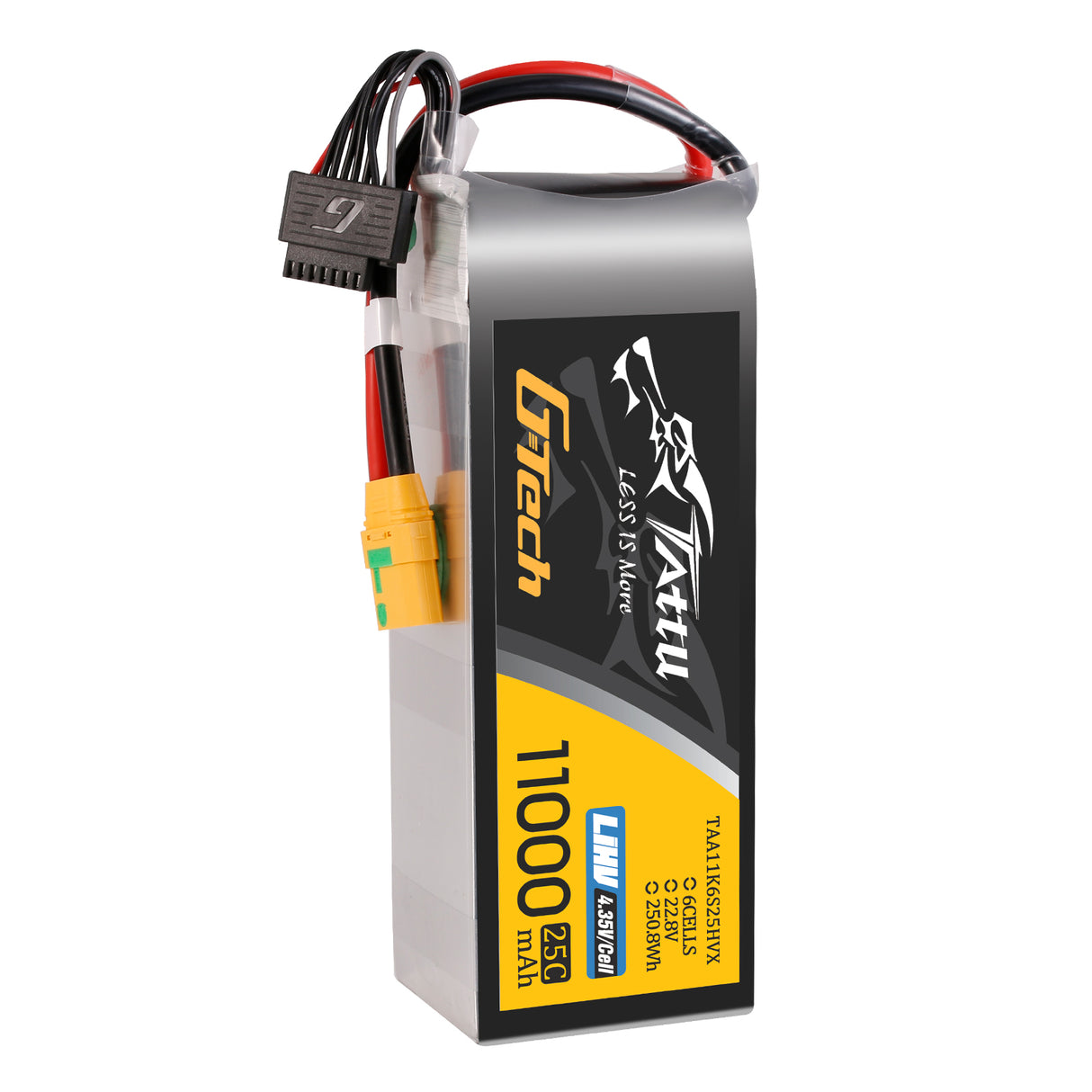 Tattu 11000MAH 22.8V HV 25C 6S1P Lipo Battery Pack with XT90-S(anti-spark) Plug