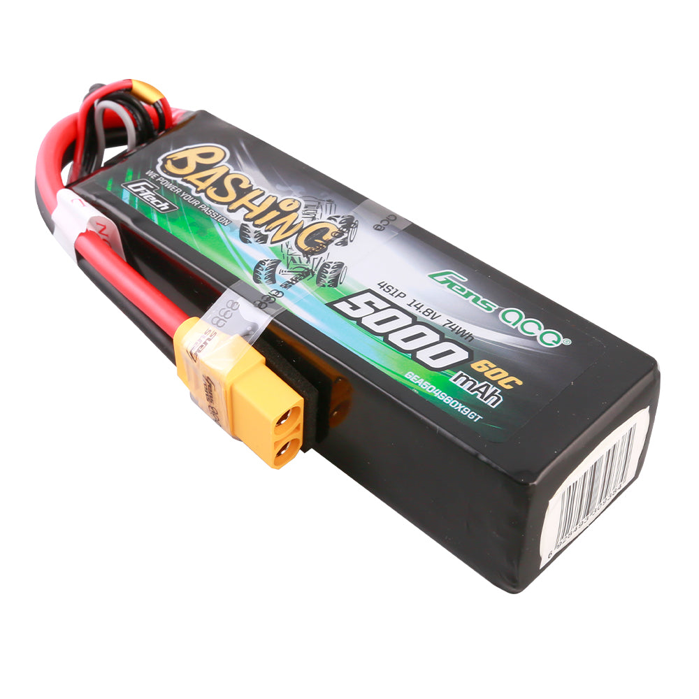 Gens ace G-Tech 5000mAh 14.8V 4S1P 60C Lipo Battery Pack with XT90 Plug-Bashing Series Gens ace G-Tech 5000mAh 14.8V 4S1P 60C Lipo Battery Pack with XT90 Plug-Bashing Series