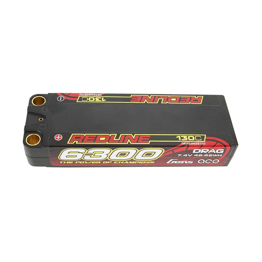 Gens ace Redline Serie 6300 mAh 7,4 V 130C 2S2P HardCase 70# LiPo-Akku