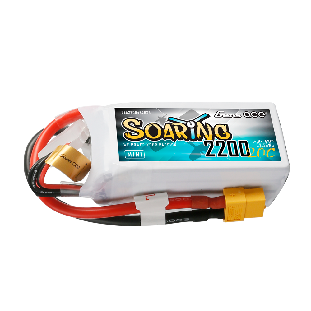 Gens ace 2200mAh 4S 20C 14.8V LiPo Battery with XT60 Plug