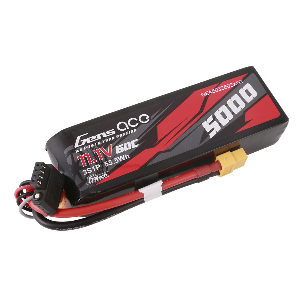 Gens ace G-Tech 5000 mAh 11,1 V 60C 3S1P Lipo mit XT60-Stecker