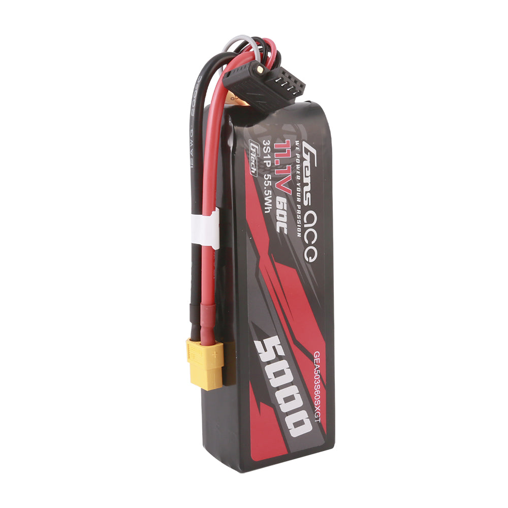 Gens ace G-Tech 5000 mAh 11,1 V 60 C 3S1P Short-Size Lipo mit XT60-Stecker