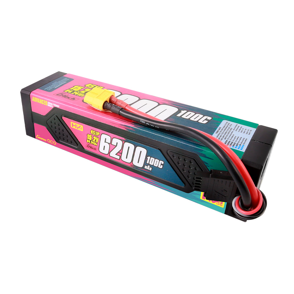 Gens ace G-Tech Advanced 6200mAh 15.2V 100C 4S1P HV Lipo Battery Pack HardCase with XT90 Gens ace G-Tech Advanced 6200mAh 15.2V 100C 4S1P HV Lipo Battery Pack HardCase with XT90