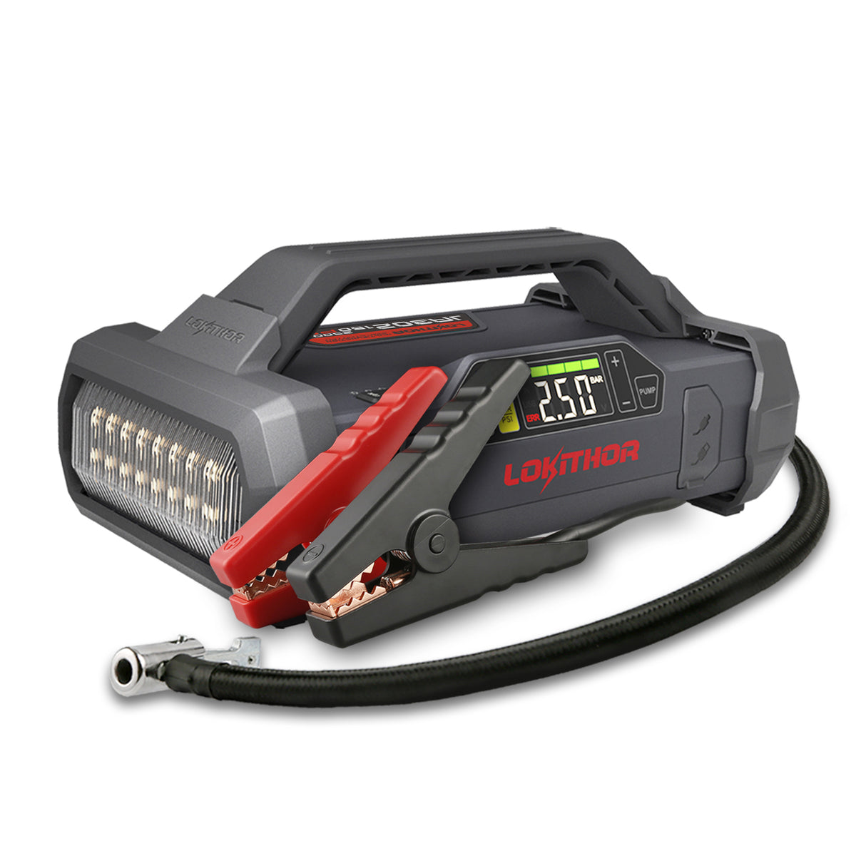 2500A Lithium Jump Starter with 150PSI Air inflator