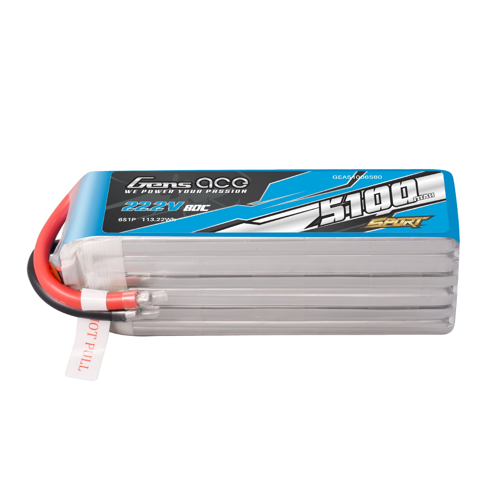 Gens ace 5100mAh 6S 80C LiPo battery ( F5B ) – Genspow GmbH