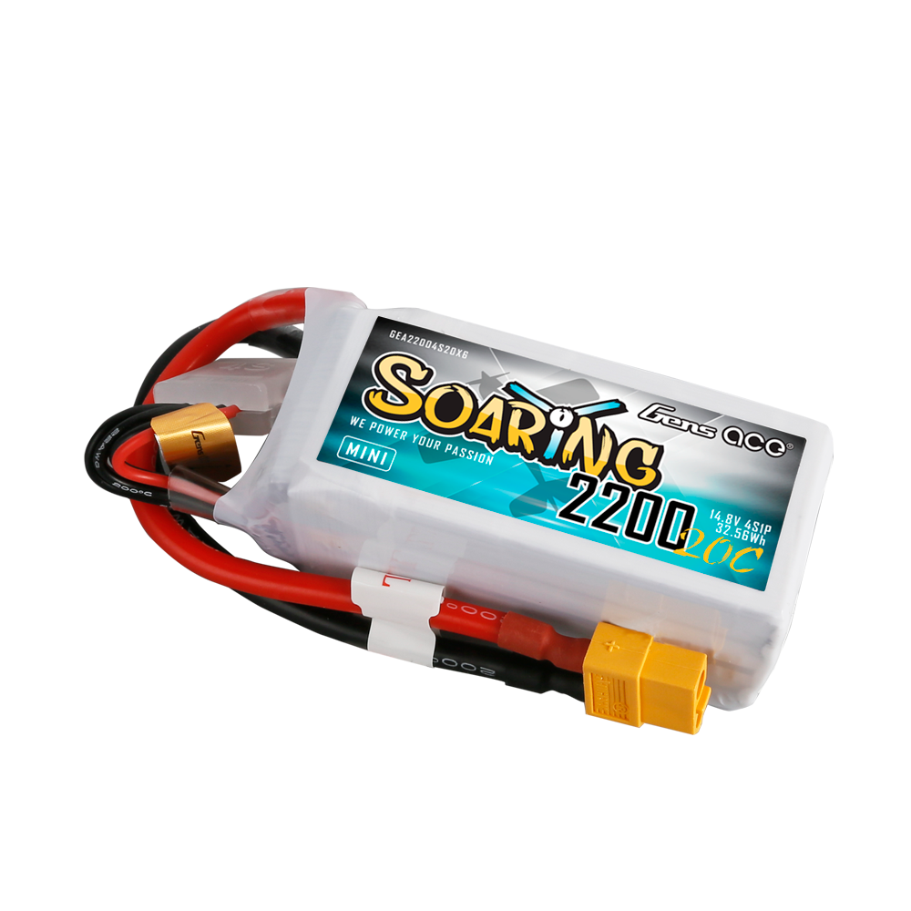 Gens ace 2200mAh 4S 20C 14.8V LiPo Battery with XT60 Plug