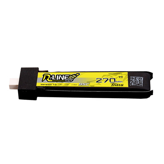 Batterie Lipo Tattu 270 mAh 1S 95C 3,8 V HV avec prise BT2.0 (5 pièces)