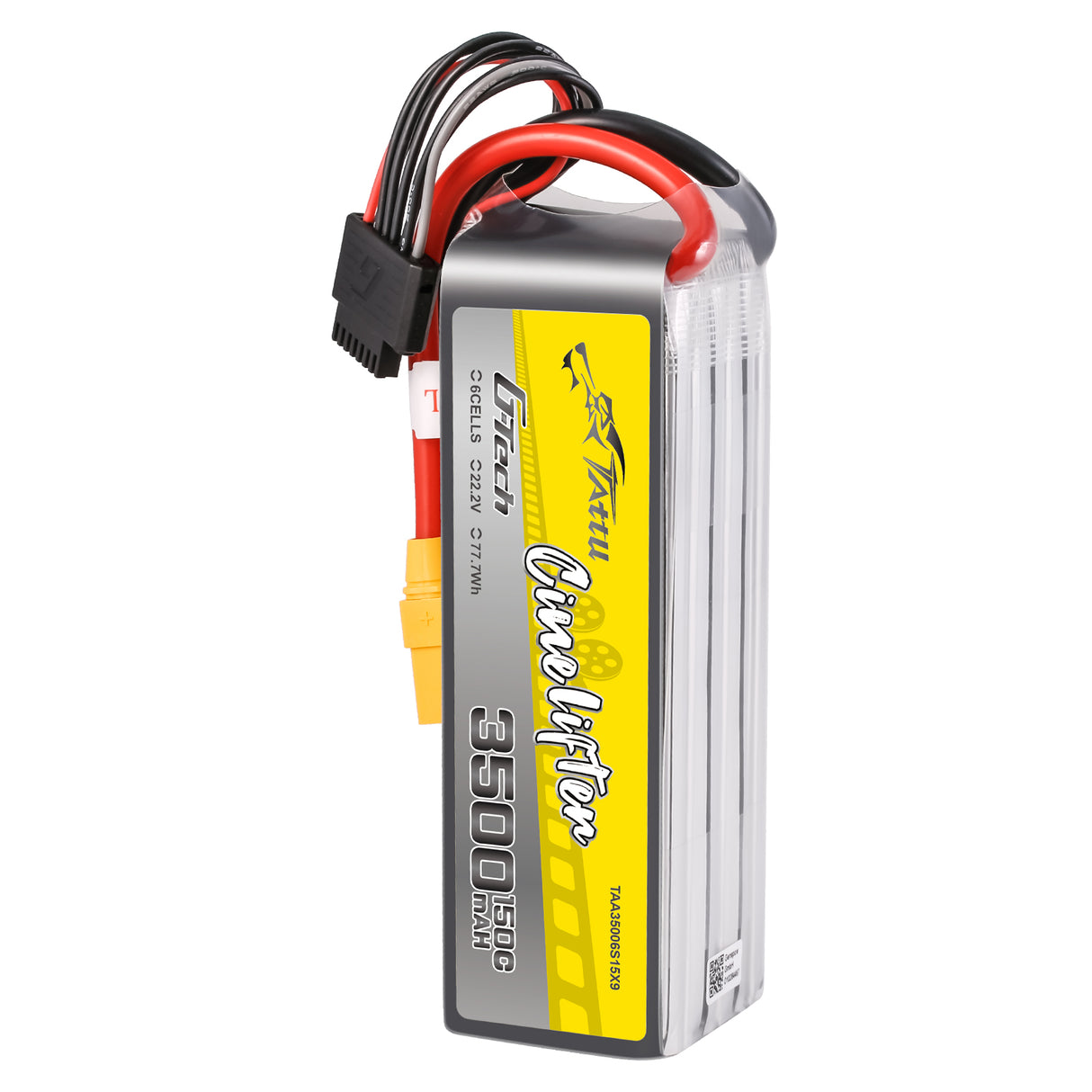 Tattu G-Tech 3500mAh 22.2V 150C 6S1P Lipo Battery Pack with XT90