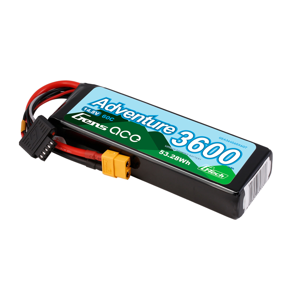 Gens ace G-Tech 3600mAh 4S1P 14.8V 60C Adventure RC car Lipo Battery