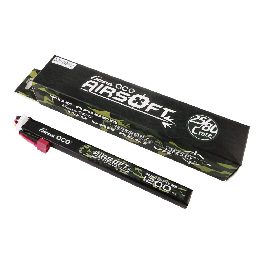 Gens ace 25C 1200mAh 2S1P 7.4V Airsoft Gun Lipo Battery with T Plug Gens ace 25C 1200mAh 2S1P 7.4V Airsoft Gun Lipo Battery with T Plug