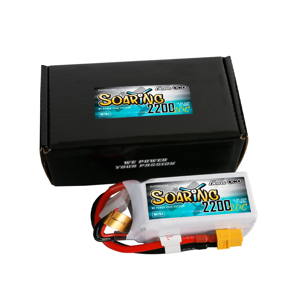 Gens ace 2200mAh 4S 20C 14.8V LiPo Battery with XT60 Plug