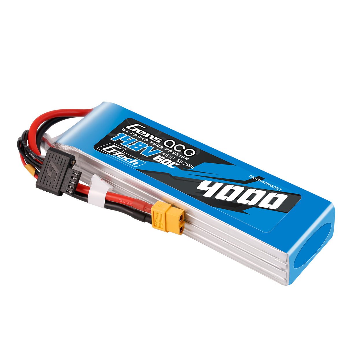Gens Ace G-Tech 4000mAh 14.8V 60C 4S1P XT60 LIPO Battery Pack
