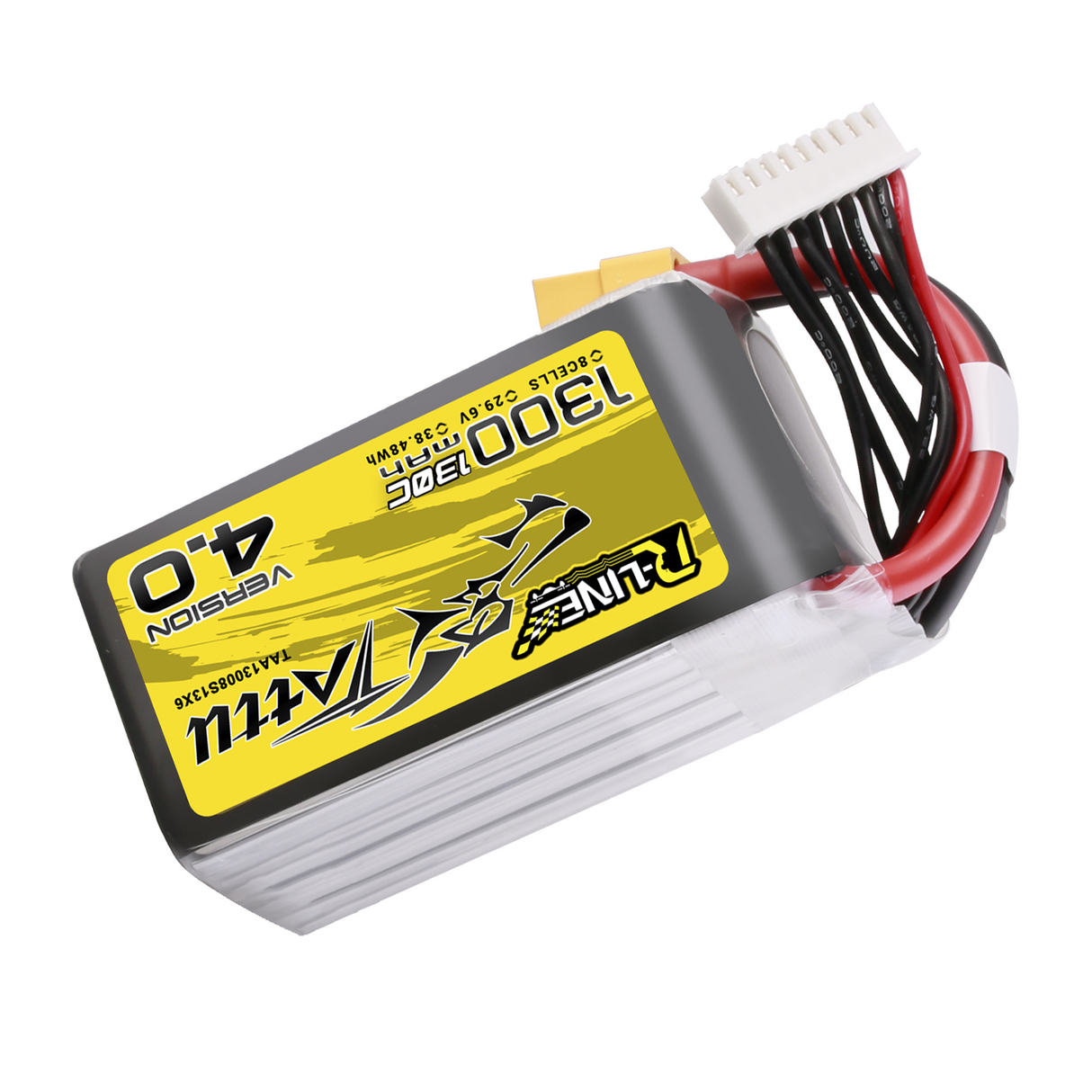 Tattu R-Line Version 4.0 1300 mAh 29,6 V 130C 8S1P Lipo-Akkupack mit XT60-Stecker