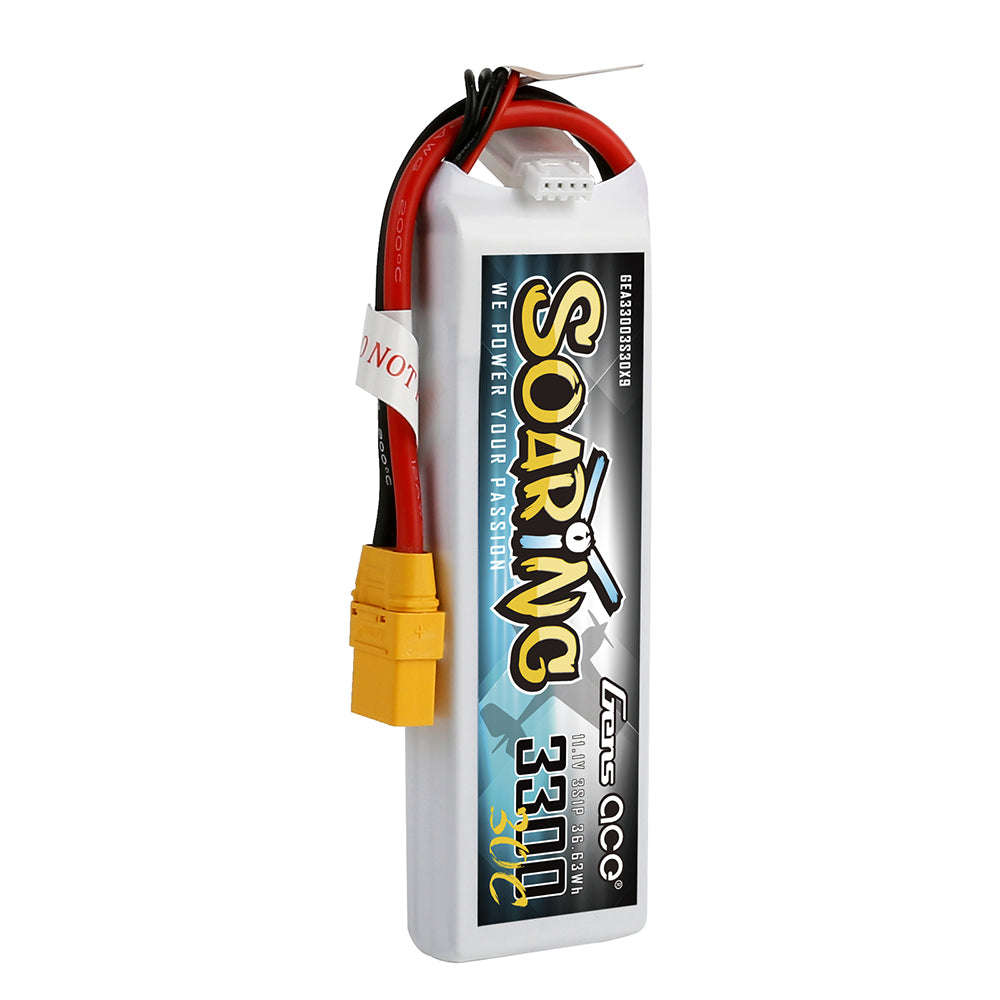 Gens ace Soaring 3300 mAh 11,1 V 30C 3S1P Lipo-Akkupack mit XT90-Stecker