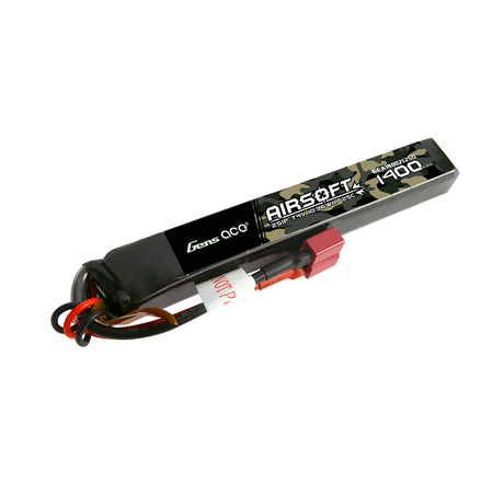 Gens ace 25C 1400mAh 2S1P 7.4V Airsoft Gun Lipo Battery with Deans(T) Plug