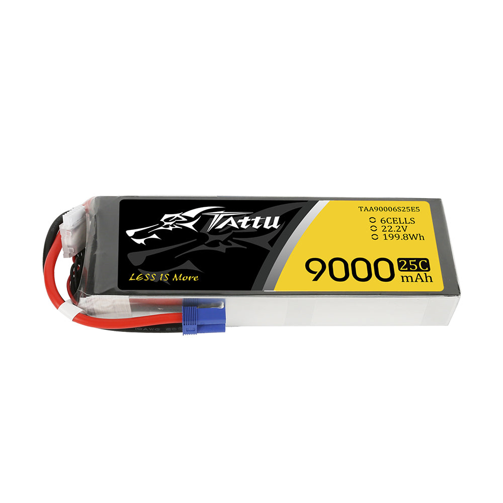 Tattu 9000 mAh 22,2 V 25C 6S1P Lipo-Akkupack mit EC5