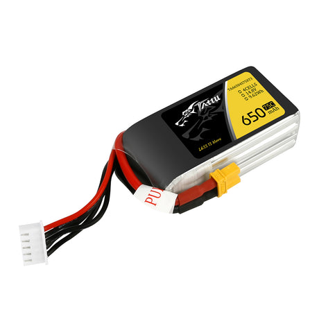 Tattu 650mAh 4S1P 75C 14,8V Lipo-Akkupack mit XT30-Stecker